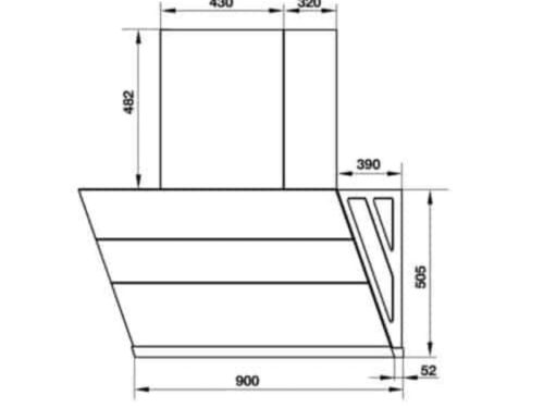 Máy hút mùi Hafele 538.81.742 4 Kích thước máy hút mùi Hafele 538.81.742