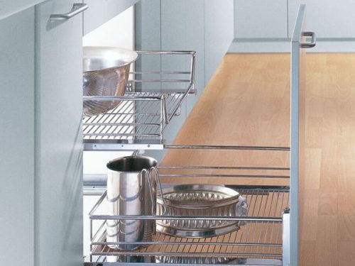 Bộ rổ kéo lọt lòng Arena Hafele 540.26.654, tủ rộng 450mm