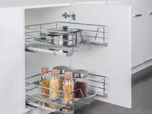Bộ rổ kéo Hafele 549.03.133 cho tủ bếp dưới rộng 500mm