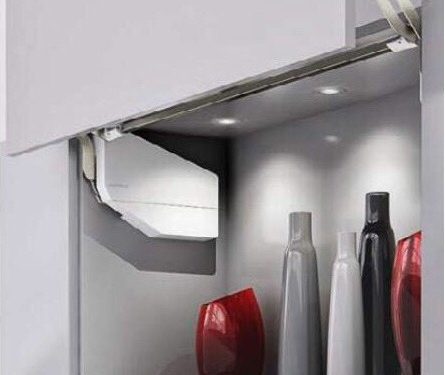 Bộ tay nâng Free Up Hafele 372.29.713 nắp xám