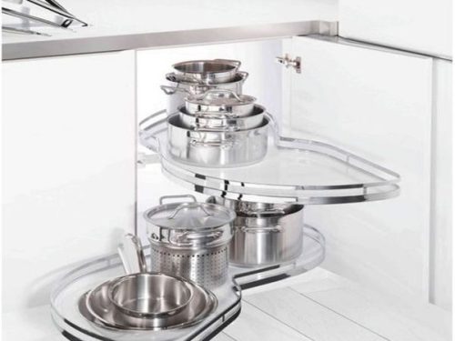 Bộ rổ góc Lemans II Hafele 541.32.670 màu Crom