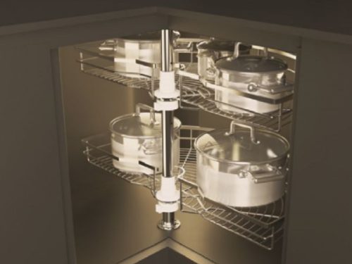 Bộ rổ góc xoay 180 độ Mezzo Hafele 548.37.200 mạ chrome