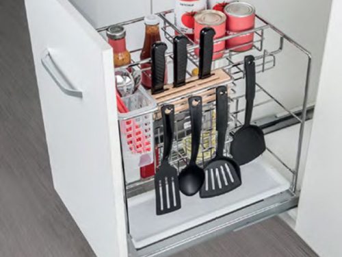 Bộ rổ kéo đa năng cho tủ dưới Rome Hafele 549.34.055, rộng 400