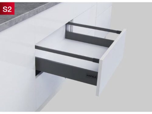 Ray hộp Alto-S chiều cao 80mm với thanh vuông Hafele 552.55.318