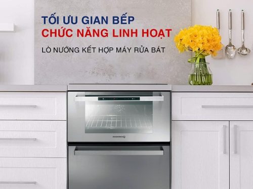 Chức năng Dou lò nướng kết hợp máy rửa bát Rosieres R2IN1X
