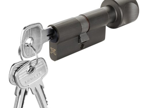 Ruột khóa 1 đầu chìa, 1 đầu vặn Hafele 916.64.922, 66mm Đồng thau