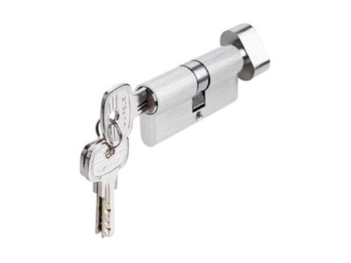 Ruột khóa 1 đầu chìa, 1 đầu vặn oval Hafele 916.96.315, 70mm Đồng thau