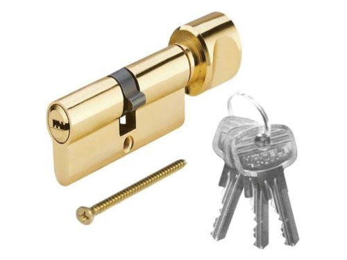 Ruột khóa 1 đầu chìa, 1 đầu vặn Hafele 916.96.666, 65mm Đồng thau