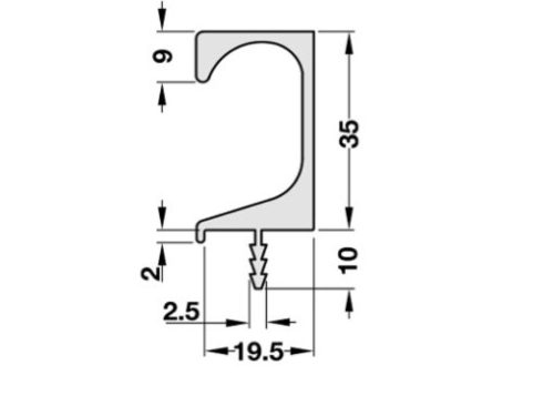 Tay Nắm Dạng Thanh Nhôm 3000mm Hafele 126.27.303