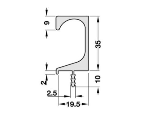Tay Nắm Dạng Thanh Nhôm 3000mm Hafele 126.27.905