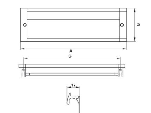 Tay Nắm Tủ Âm 109mm Hafele 151.76.921