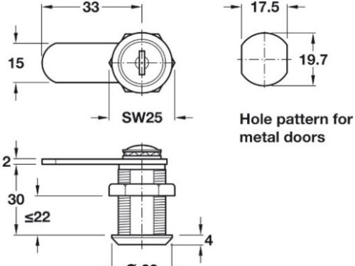 Khóa cốp Econo Hafele 235.19.211