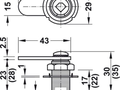 Vỏ khóa cốp SYMO 300 Hafele 235.88.621