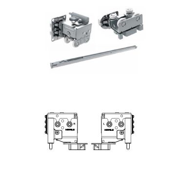 Bộ phụ kiện cho 1 cặp cửa trượt xếp Hafele 401.30.009