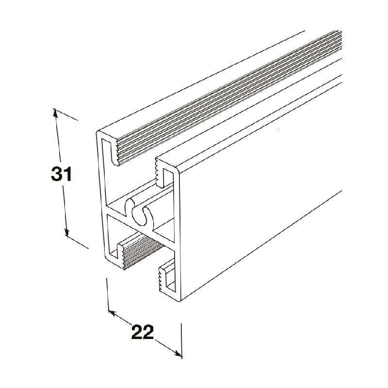 403.75.313 Phụ Kiện Cửa Trượt Hafele 403.75.313