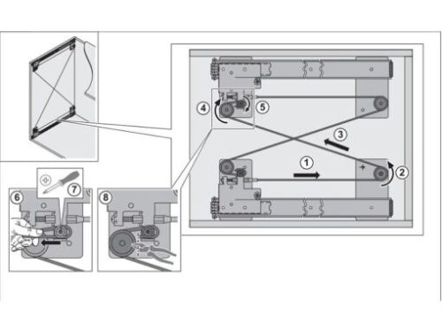 Bộ phụ kiện cửa trượt xoay Hafele 408.25.355