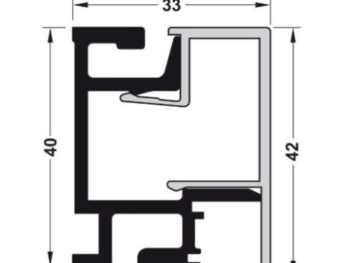 Thanh Nhôm Gắn Tường Dài 1200mm Hafele 521.00.012
