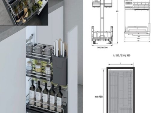 Giá để dao thớt đa năng nan oval (Quả Trám) Inoxen EV5030