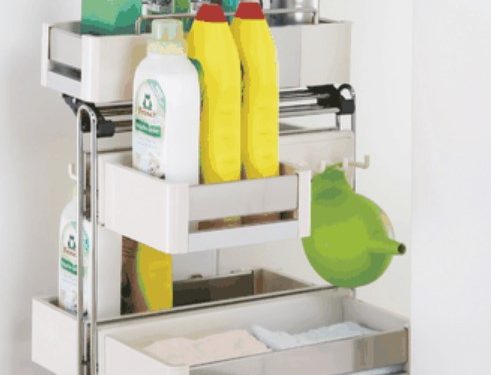 Kệ đựng chất tẩy rửa inox nan kết hợp nhựa Euronox EU3-350SP