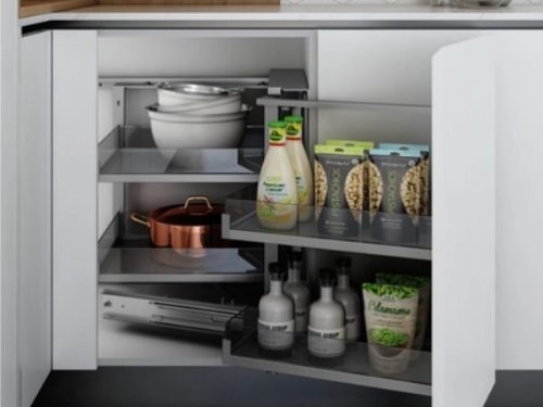 Kệ góc liên hoàn vách kính Inoxen KGA-90L-R