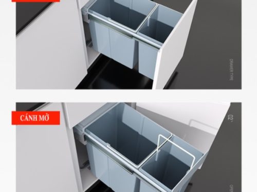Thùng đựng rác đôi âm tủ Inoxen WBA-30L