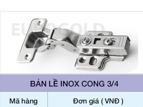 Bản lề inox cong 3/4 Eurogold WS03
