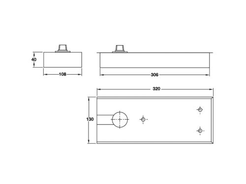 Kích thươc của Bản lề sàn 80Kg EN2 Hafele 932.79.020