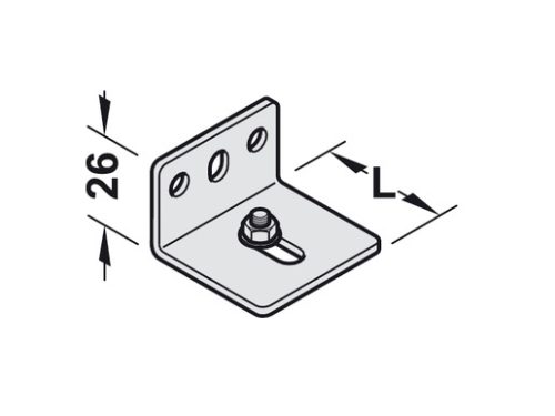 Kích thước của Bas đỡ gắn tường 64mm Hafele 940.42.063