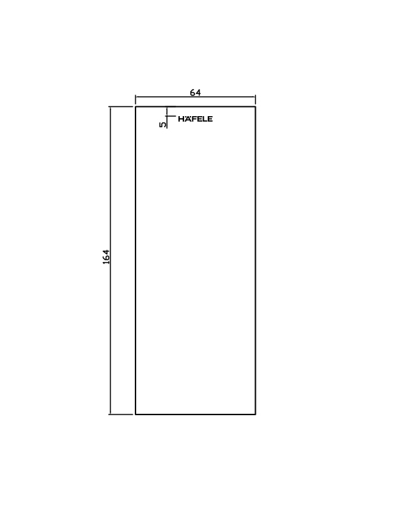 Kích thước của Bas hộp cho khóa cửa trượt mở trái Hafele 981.59.110 Kích thước của Bas hộp cho khóa cửa trượt mở trái Hafele 981.59.110