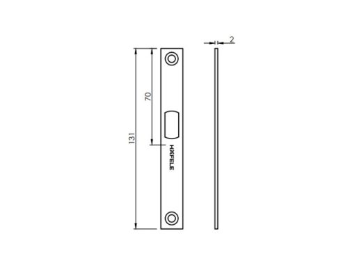 Kích thước của Bas tường mở xoay Hafele 981.59.040