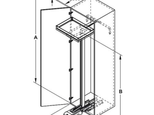 Kích thước của Bộ kệ 5 tầng Convoy Lavido 600mm Hafele 549.63.486