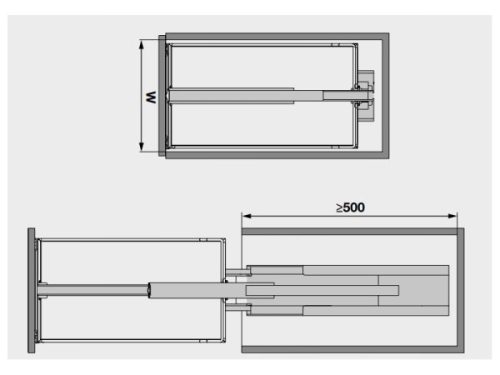 Bộ kệ tủ 4 tầng, rổ lưới Dispensa 90 Arena 400mm Hafele 546.54.613 3 Bộ kệ tủ 4 tầng, rổ lưới Dispensa 90 Arena 400mm Hafele 546.54.613
