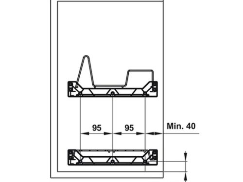 Bộ rổ bát đĩa Hafele Presto 544.40.014 900mm