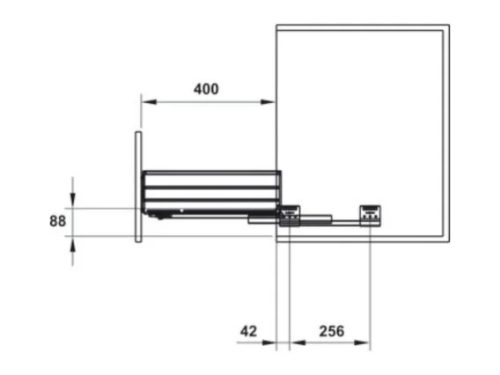 Kích thước của Bộ rổ bát đĩa Cappella Hafele 549.08.206 mạ chrome