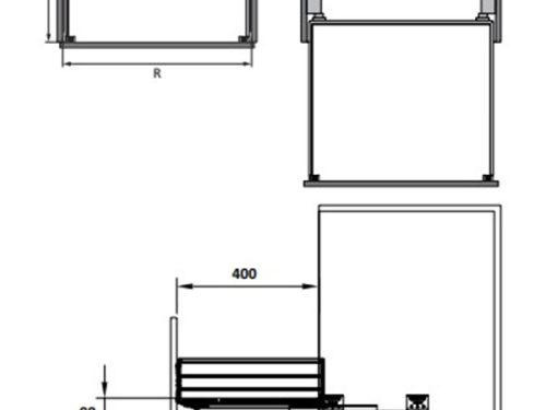 Kích thước của Bộ rổ bát đĩa Cucina Cappella 549.08.148 900mm Inox 304