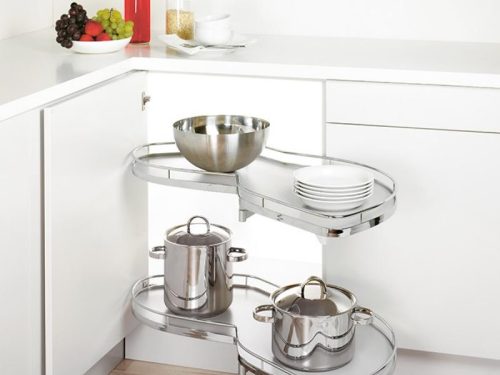 Bộ rổ góc Lemans II Hafele 541.32.670, màu Crom 2 Bộ rổ góc Lemans II Hafele 541.32.670, màu Crom