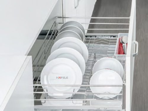 Bộ rổ kéo đựng chén đĩa gắn cánh rộng 800 Verona Hafele 549.03.155