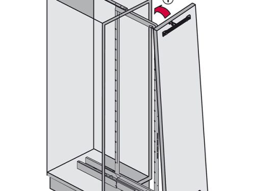 Kích thước của Bộ rổ kéo lớn Milan Hafele 548.93.133