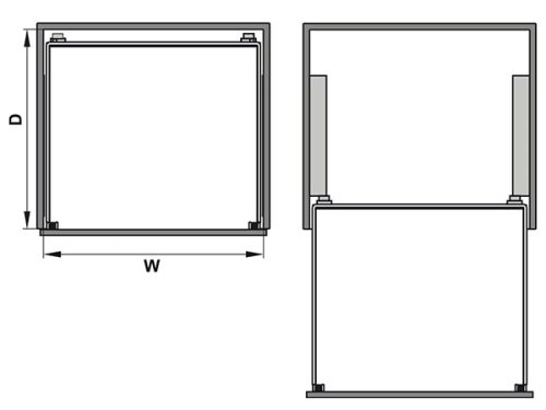 Bộ rổ kéo lọt lòng Arena Hafele 540.26.654, tủ rộng 450mm