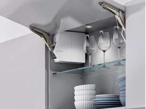 Bộ tay nâng Free Flap 3.15 E Hafele 372.29.703 nắp xám