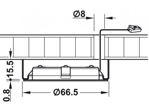 Kích thước của Đèn Led chiếu 24V Hafele 833.75.120