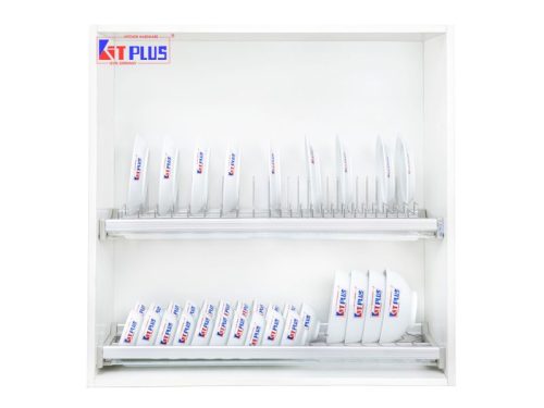 Giá bát cố định 2 tầng cao cấp, Inox mờ Kit Plus DK12C VIP.60