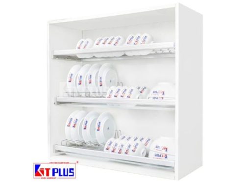 Giá bát cố định 3 tầng Inox mờ cao cấp Kit Plus DK12B MIX.80