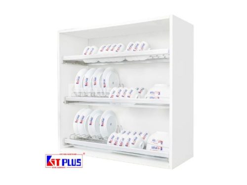 Giá bát cố định 3 tầng Inox mờ cao cấp Kit Plus DK12B MIX.90