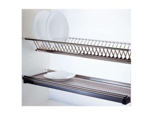 Giá bát đĩa 2 tầng tủ trên dạng V inox Faster RS700S