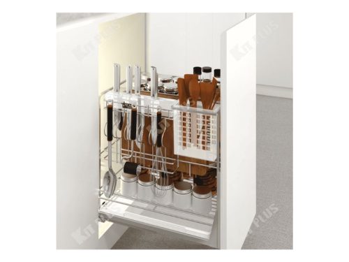 Giá dao thớt Inox nan vuông, ray giảm chấn Kit Plus DE 40T 3 Giá dao thớt Inox nan vuông, ray giảm chấn Kit Plus DE 40T