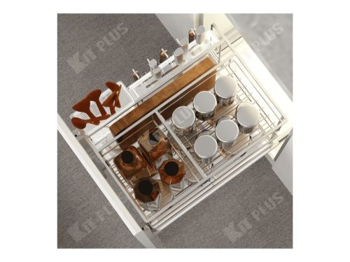 Giá dao thớt Inox nan vuông, ray giảm chấn Kit Plus DE 40T 4 Giá dao thớt Inox nan vuông, ray giảm chấn Kit Plus DE 40T