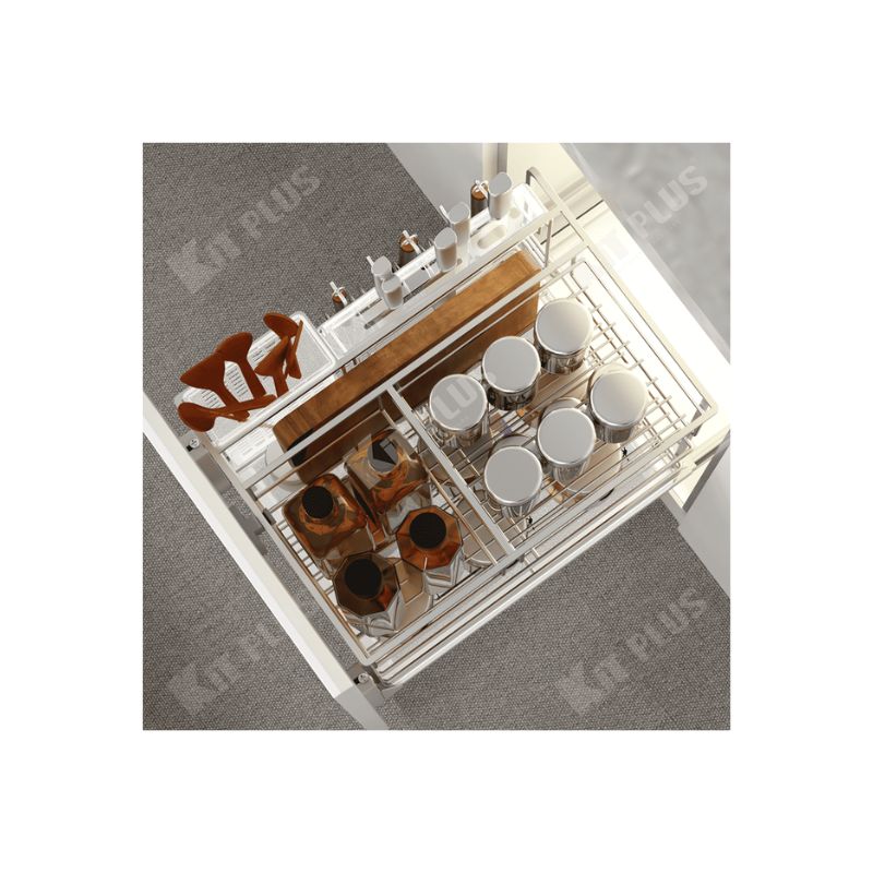 Giá dao thớt Inox nan vuông, ray giảm chấn Kit Plus DE 40T Giá dao thớt Inox nan vuông, ray giảm chấn Kit Plus DE 40T