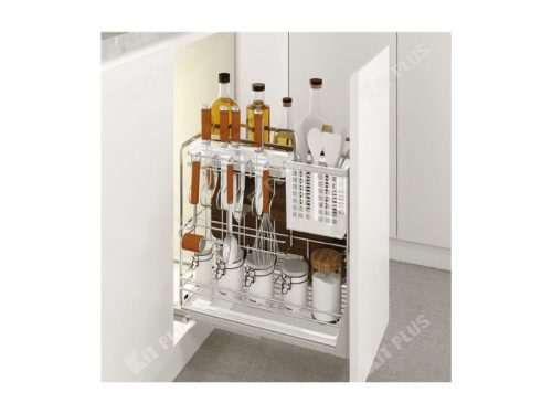 Giá dao thớt nan dẹt inox mờ, ray giảm chấn Kit Plus EC VIP.30 3 Giá dao thớt nan dẹt inox mờ, ray giảm chấn Kit Plus EC VIP.30