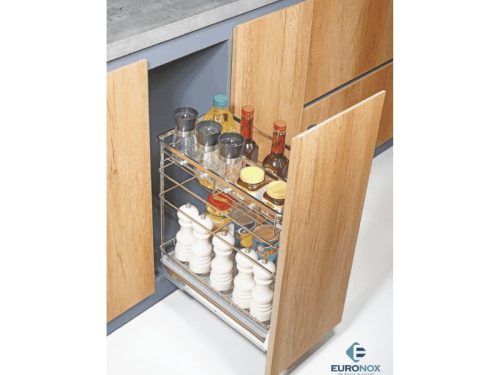 Giá dao thớt chai lọ đa năng nan dẹt 3 tầng Euronox EU2.40G.304